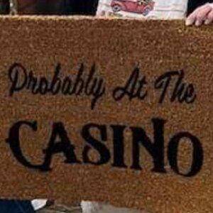Probably At The Casino decorative coir doormat
